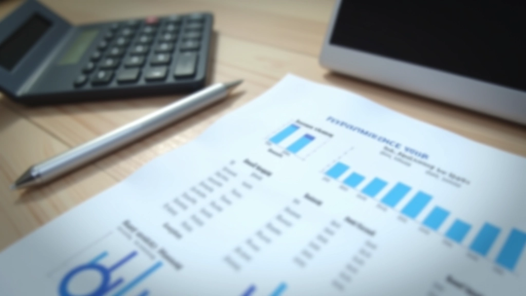 Atspausdinta finansinė ataskaita su grafiku ir skaičiais, skirta modelio vertinimui